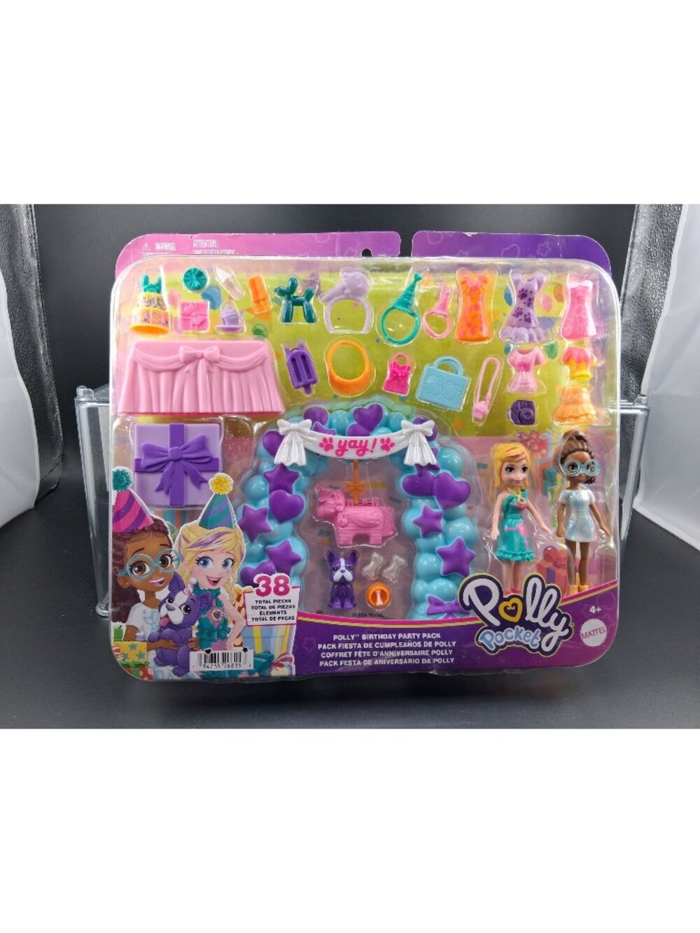 Polly Pocket Birthday Party Pack Doll Set Playset 38 Pieces Mattel Ages 4+